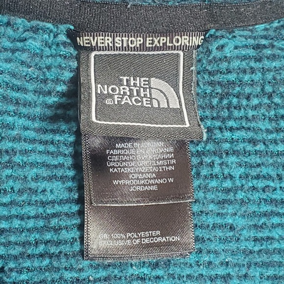 The North Face Osito 2 Fleece Jacket Womens Small Teal Fleece Full Zip Cozy Warm - Picture 8 of 14
